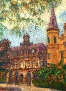 William Woodward Old Cabildo and Gateway to Jackson Square painting